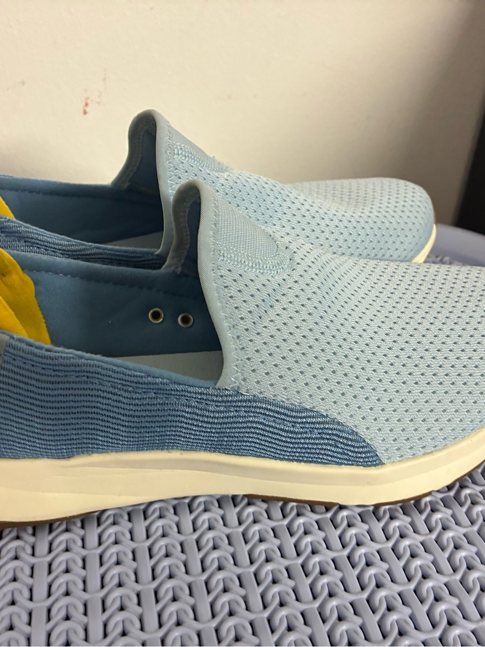 New Balance Light Blue Slip-On Mesh Loafers